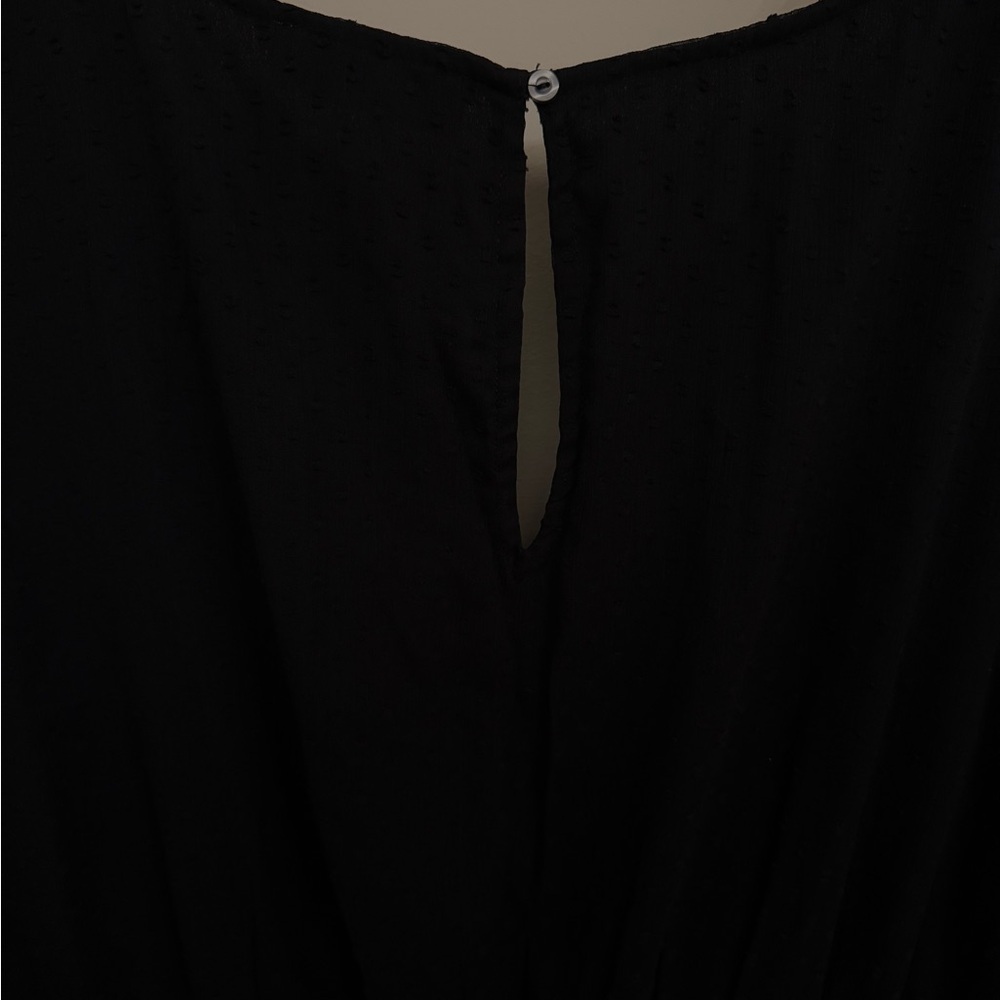 Hollister Black Tiered Bishop Sheer Sleeve V neckline Women’s Sundress NWT XL - Picture 9 of 9